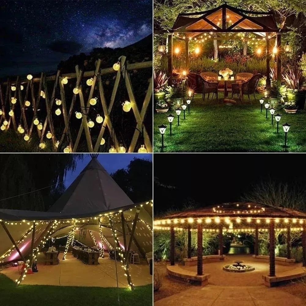 Guirnalda Solar Luces Decoración Exter