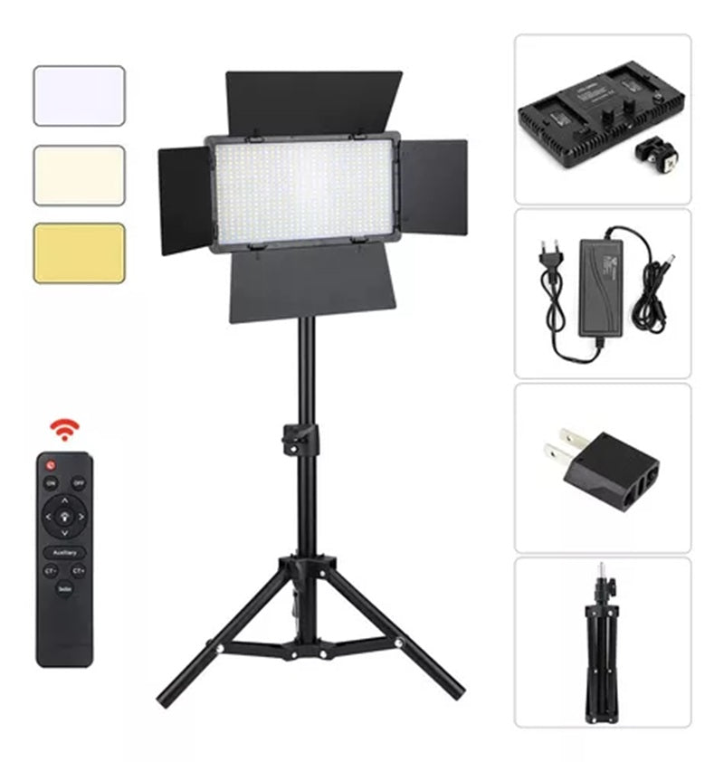 Panel LED Profesional Andoer (600 LED): Iluminación de Estudio de Alta Gama
