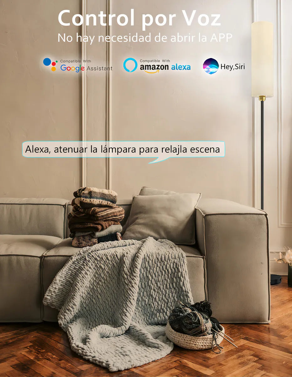 Lámpara de Piso Inteligente RGB: Iluminación de Lujo a tu Control