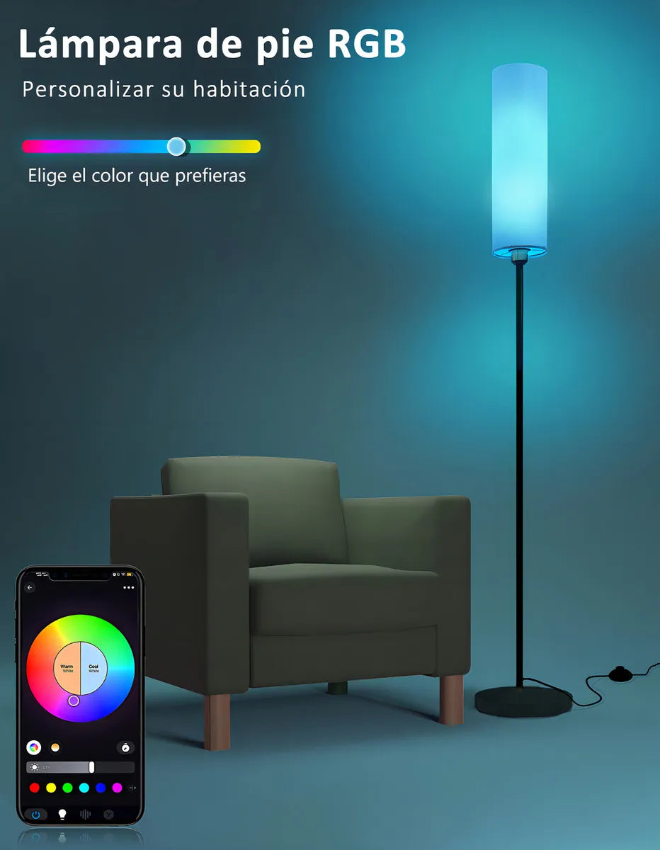 Lámpara de Piso Inteligente RGB: Iluminación de Lujo a tu Control