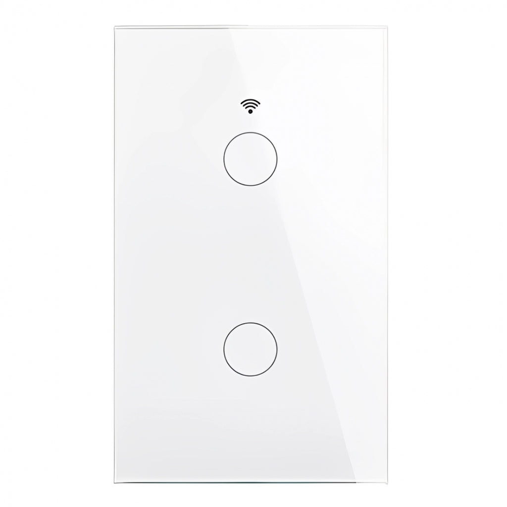Interruptor Inteligente Wi-Fi de 2 Botones – Controla Tu Hogar Con Un Toque o Con Tu Voz