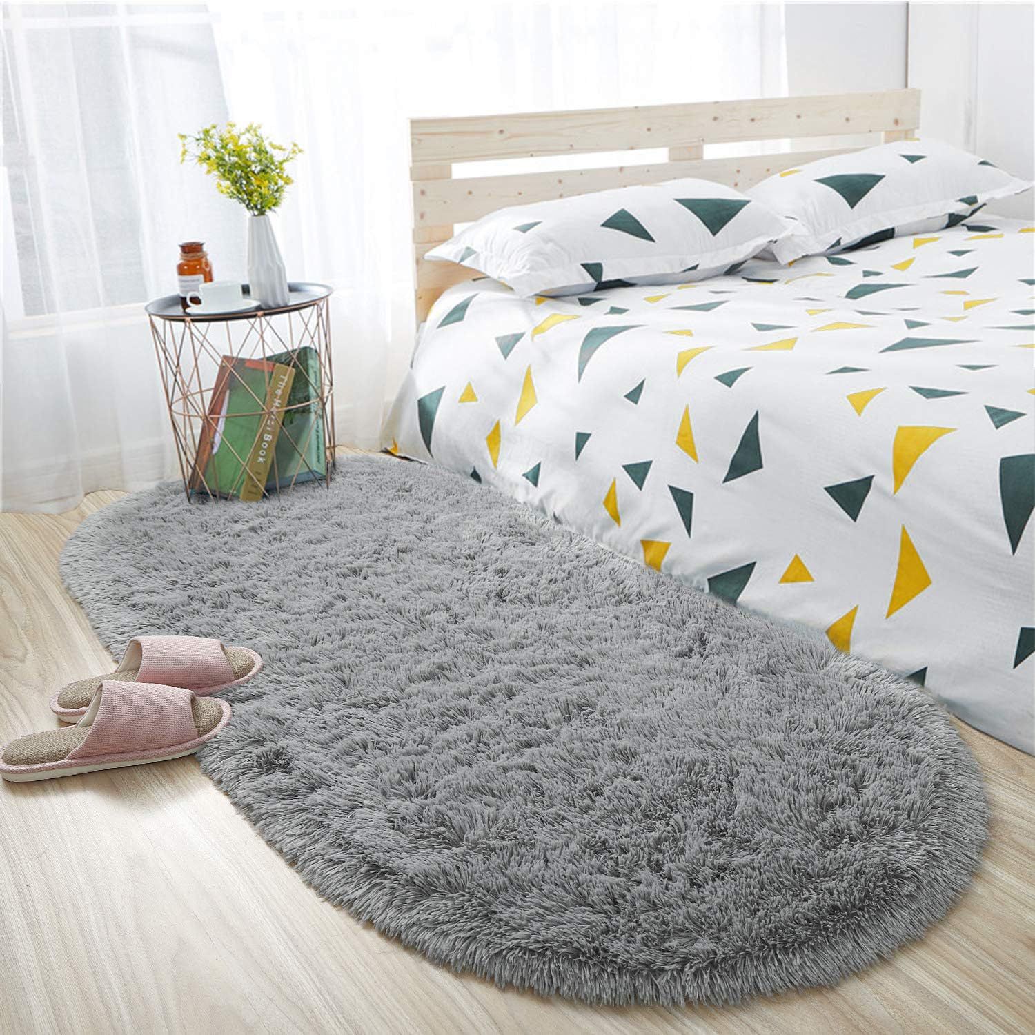 Alfombra Tapete Peludito Ovalado – Suavidad y Estilo Cozy para tu Hogar