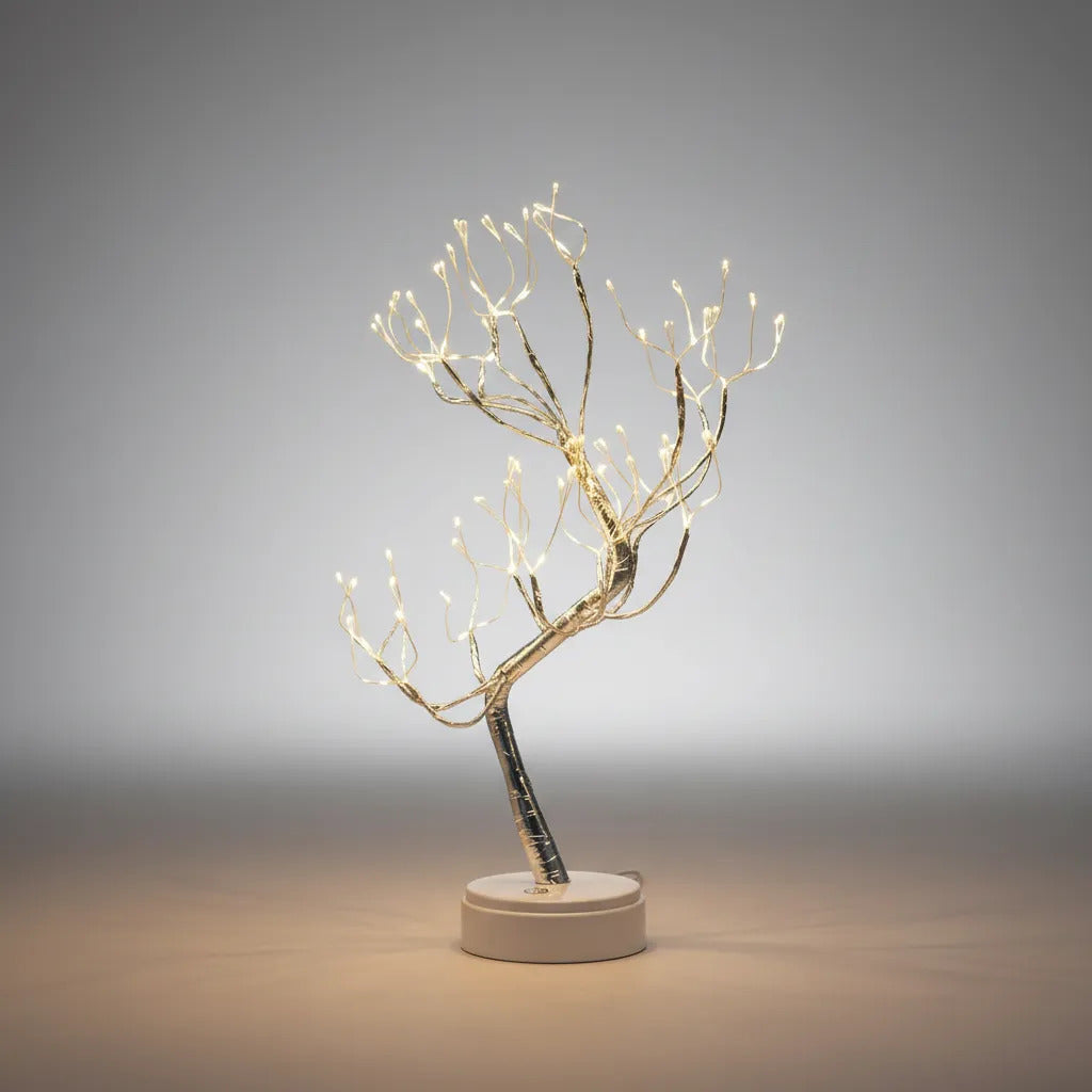 Lámpara Árbol Bonsái LED Premium (Edición Dorada) – Iluminación Mágica y Elegante