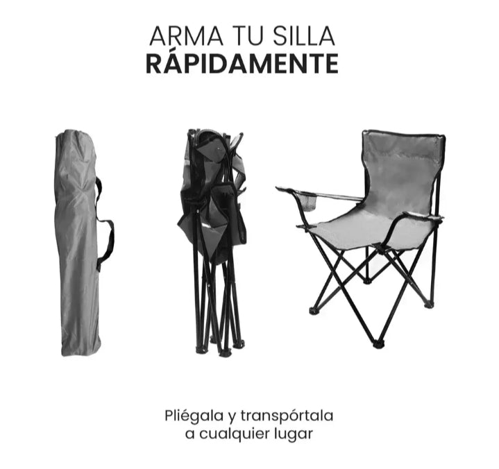 Silla de Camping Plegable Premium: Confort y Descanso en Cada Aventura