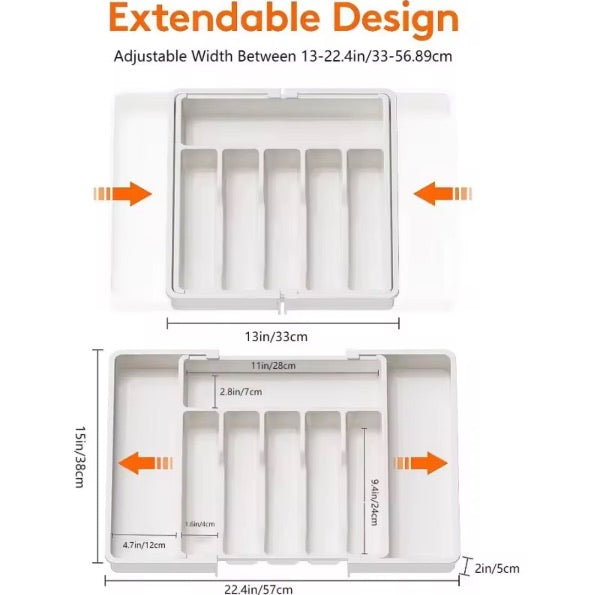 Organizador cubiertos ajustable