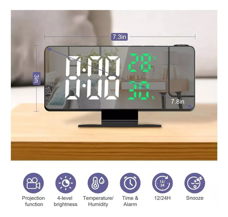 Reloj Despertador Digital LED con Carga Inalámbrica y Clima – El Centro de Control para tu Mesa de Noche
