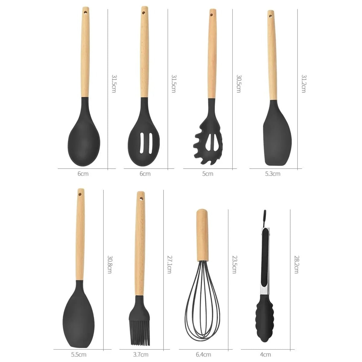 Set Utensilios de Cocina Siliconado
