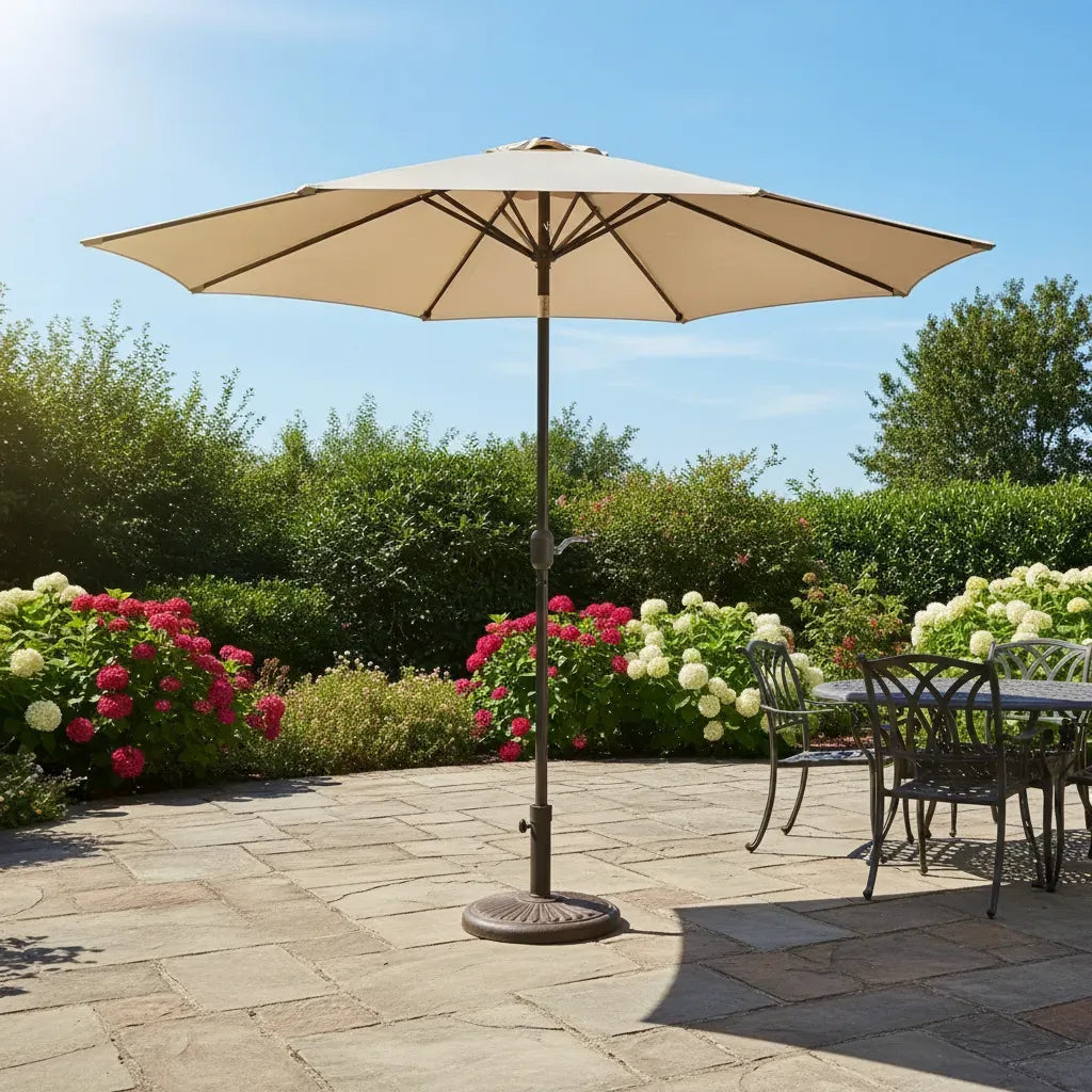 Sombrilla Lateral Exclusiva 2.7m: Sombra Perfecta y Elegante para tu Terraza